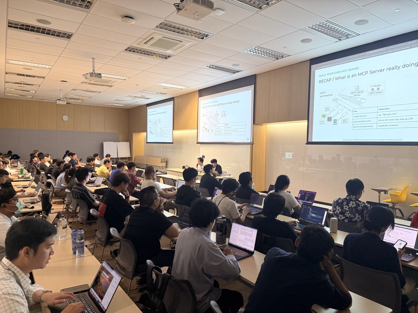 Around 70 Krungsri engineers coding along during the Build Your Own MCP Server session